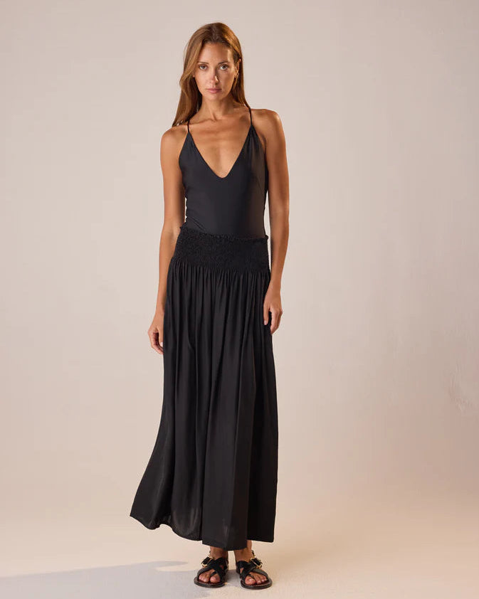 Natalie Martin Bella Skirt in Black Silk