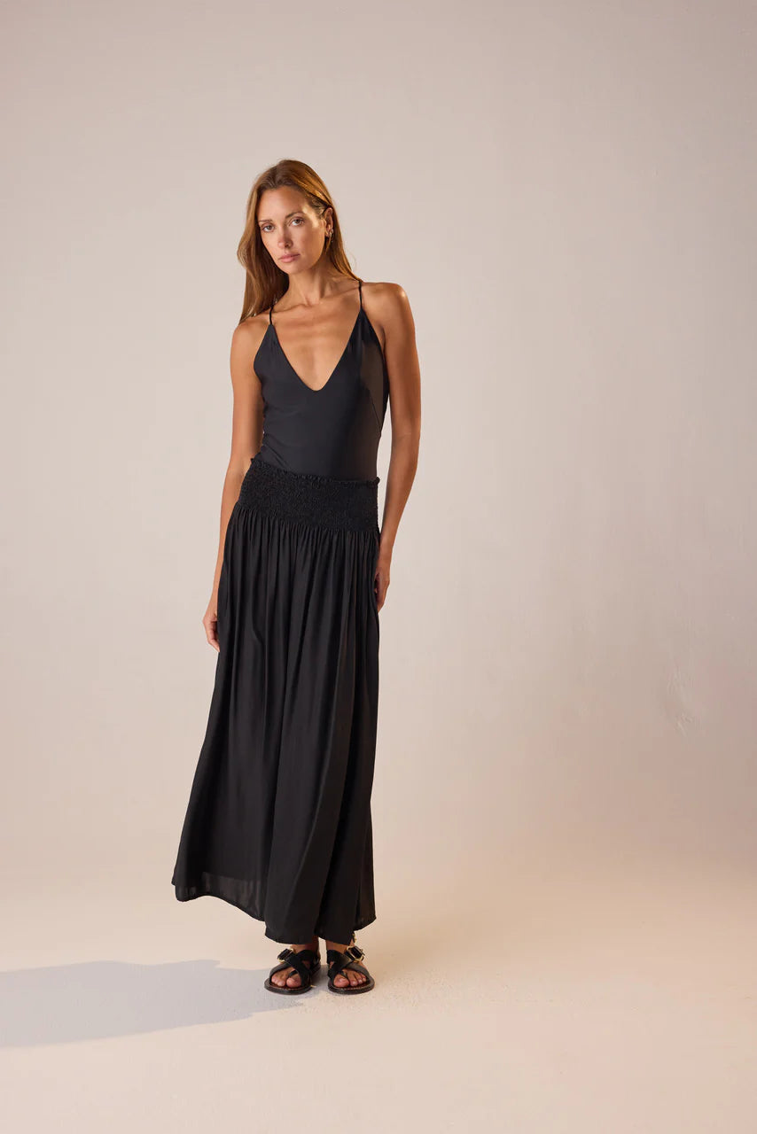 Natalie Martin Bella Skirt in Black Silk