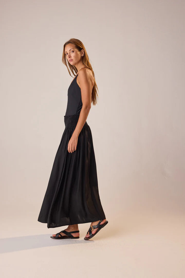 Natalie Martin Bella Skirt in Black Silk