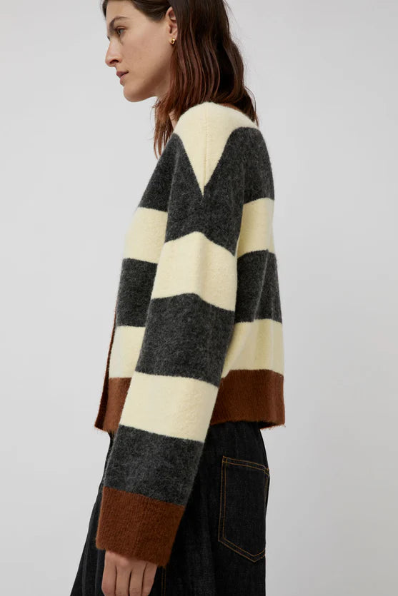 No. 6 Gabriel Cardigan in Stripe Combo