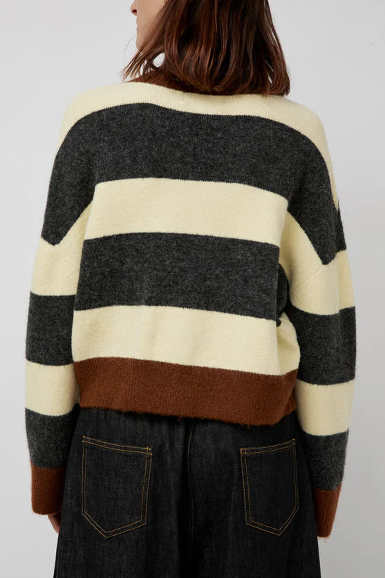 No. 6 Gabriel Cardigan in Stripe Combo