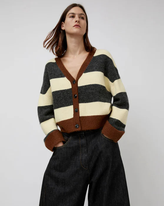 No. 6 Gabriel Cardigan in Stripe Combo