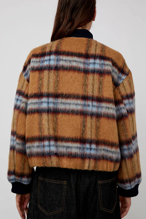 No. 6 Dover Jacket in Camel Plaid