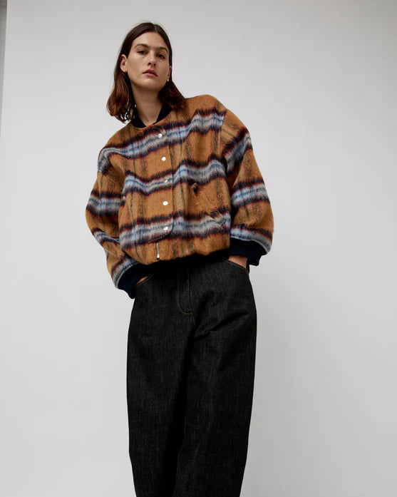 No. 6 Dover Jacket in Camel Plaid