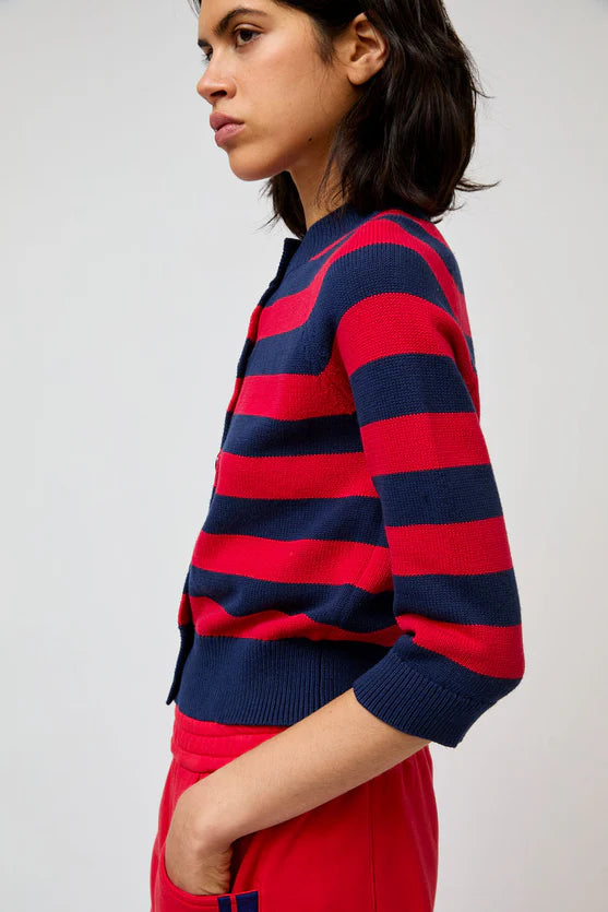 No. 6 Colette Cardi in Navy and Red Stripe