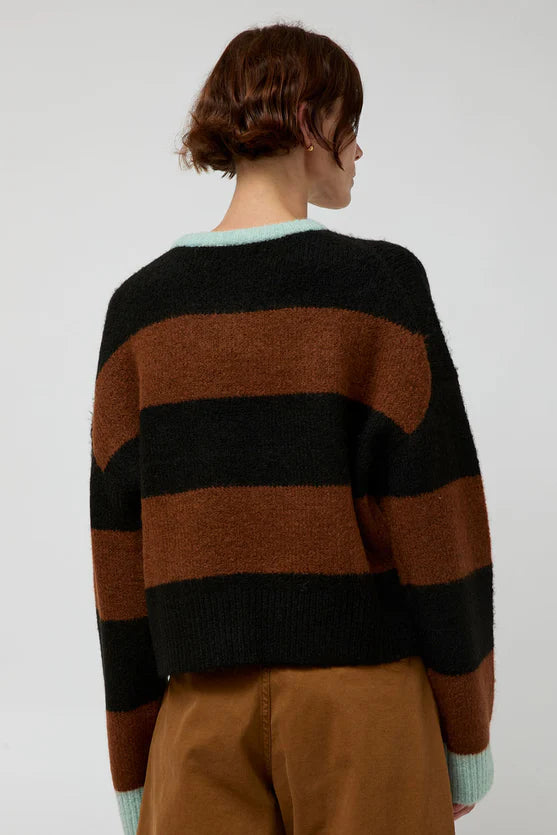 No. 6 Henry Knit Crewneck in Stripe Combo