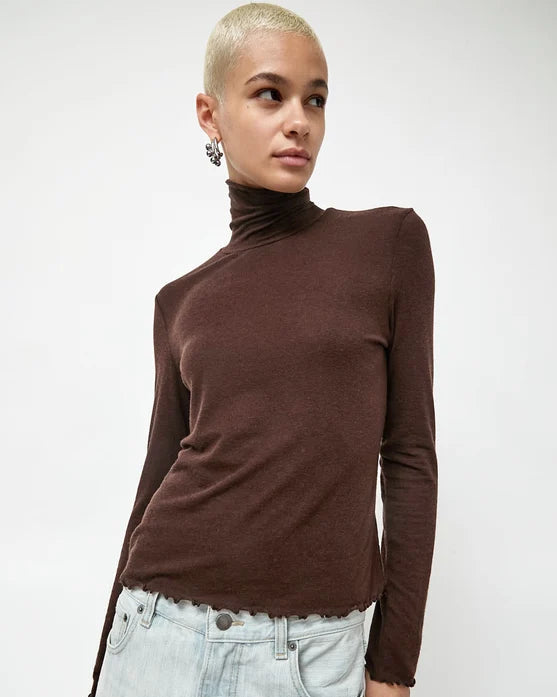 No. 6 Lennon Turtleneck in Espresso