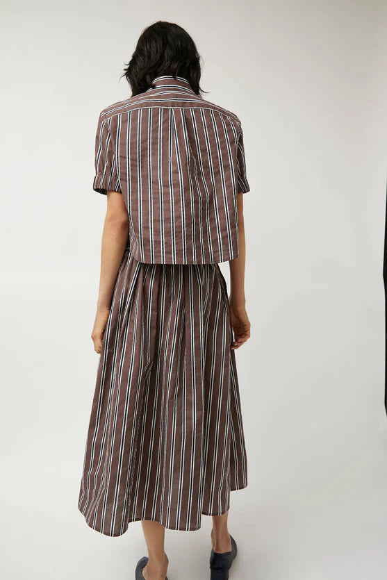 No. 6 Mel Skirt in Cambridge Brown Stripe