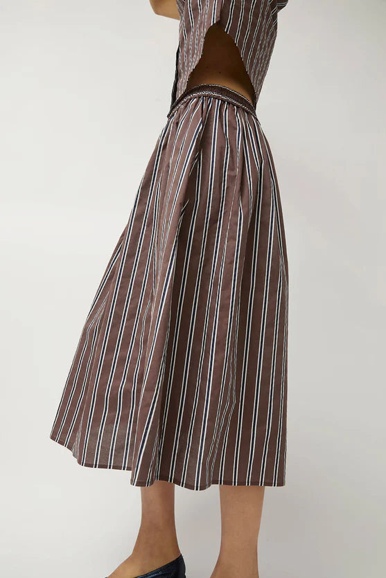 No. 6 Mel Skirt in Cambridge Brown Stripe