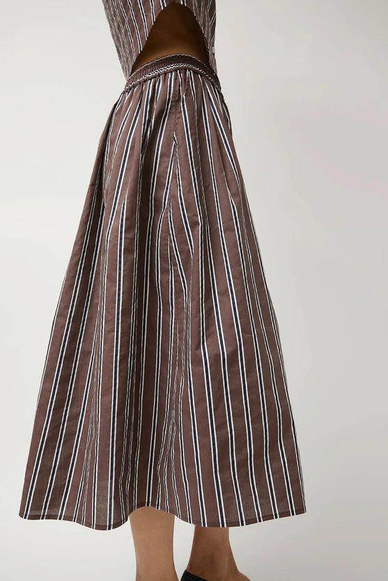 No. 6 Mel Skirt in Cambridge Brown Stripe