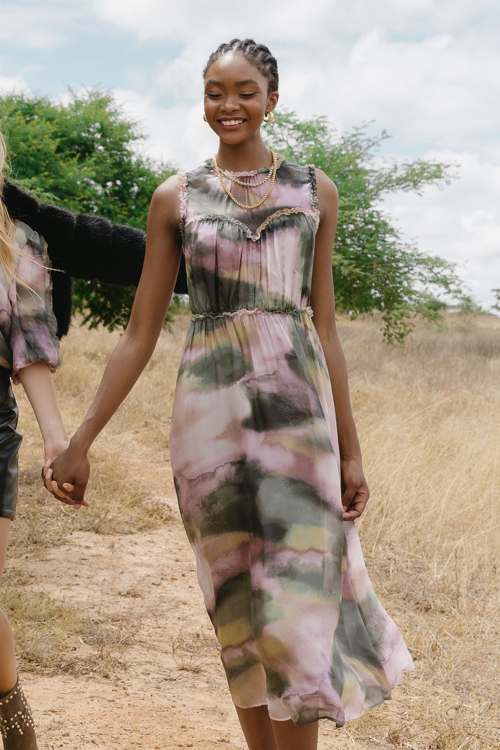 Caballero Naima Dress in Rose Grass Haze