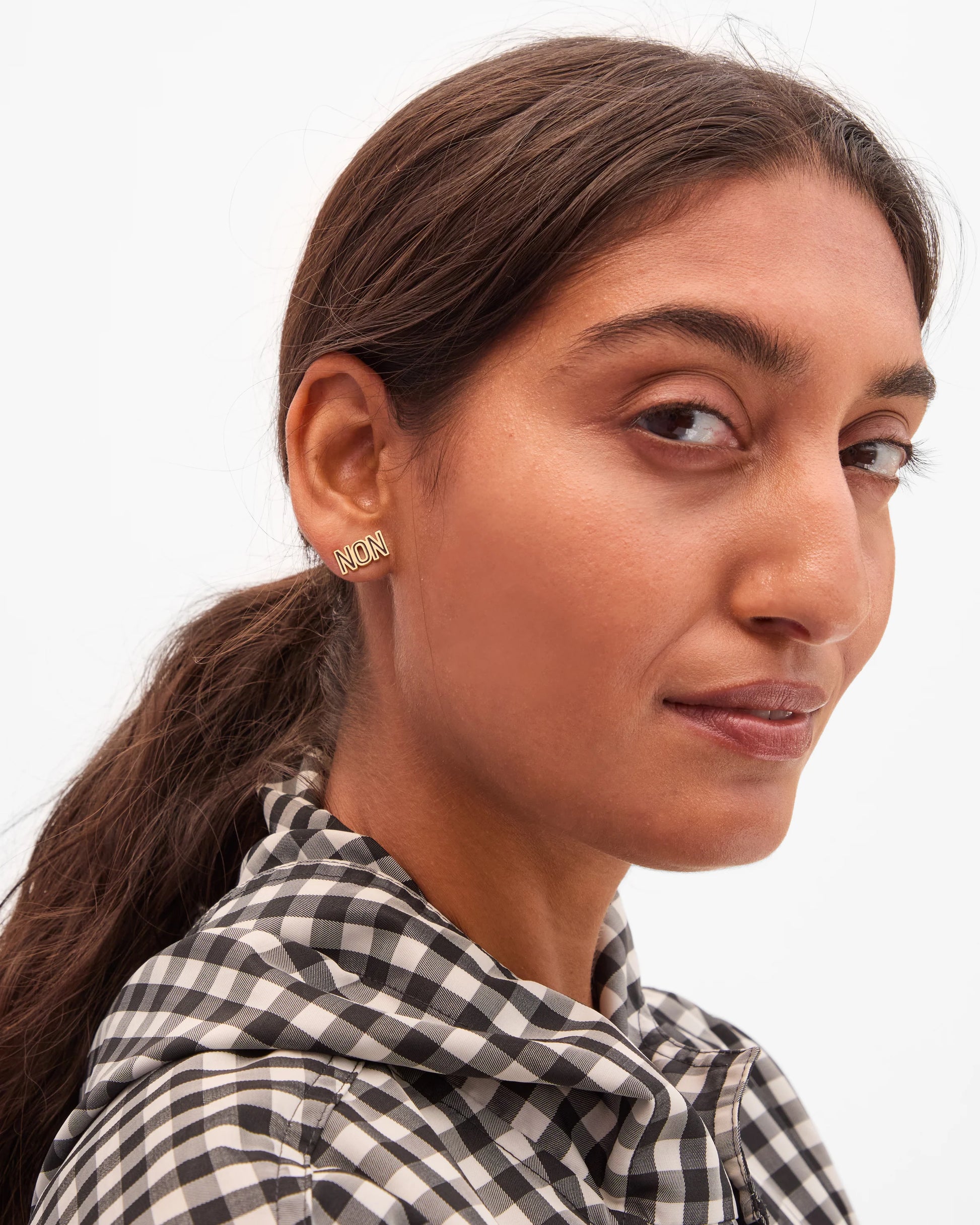 Clare V. Oui Non Stud Earrings