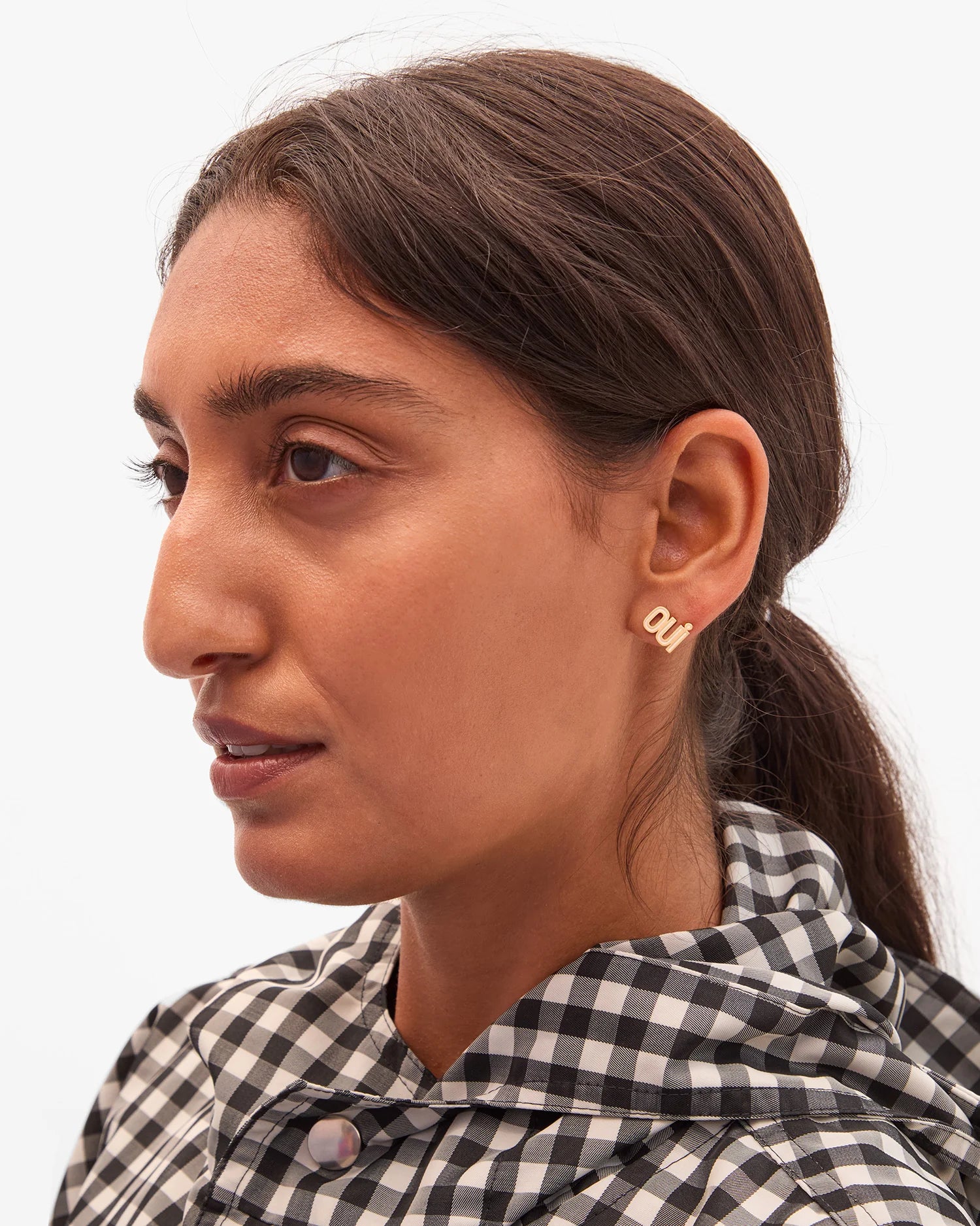 Clare V. Oui Non Stud Earrings