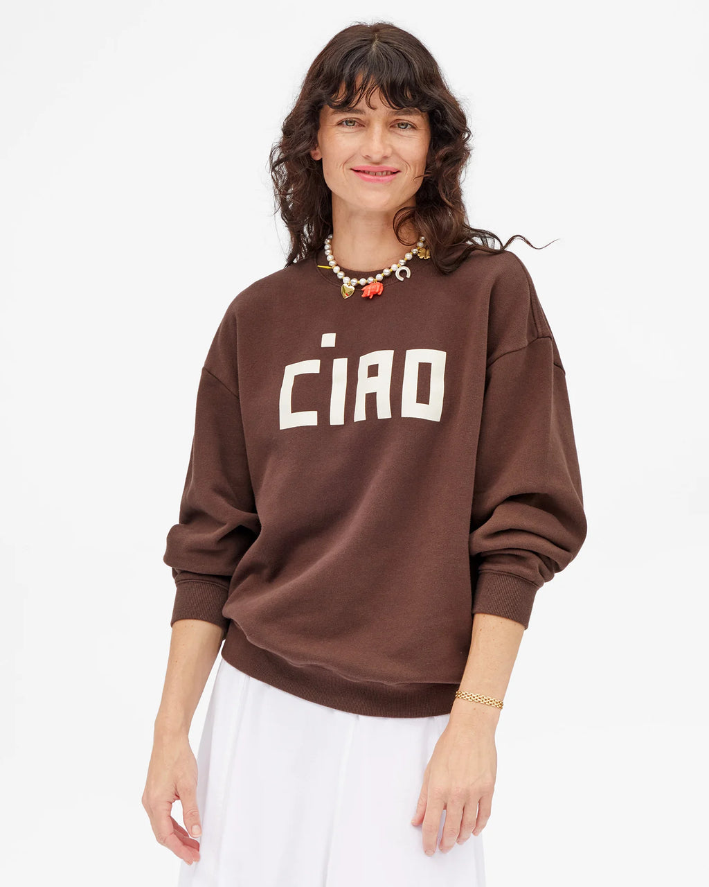 Clare V. Chocolate Ciao Sweatshirt