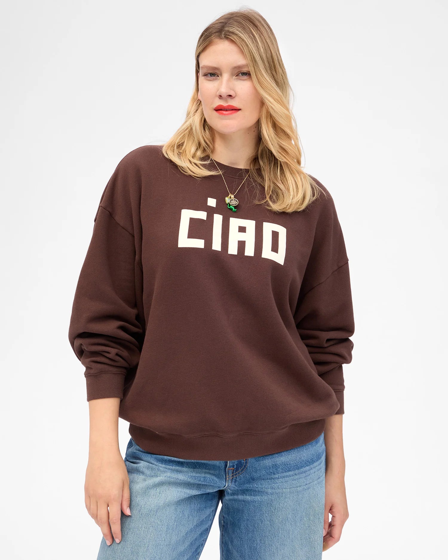 Clare V. Chocolate Ciao Sweatshirt