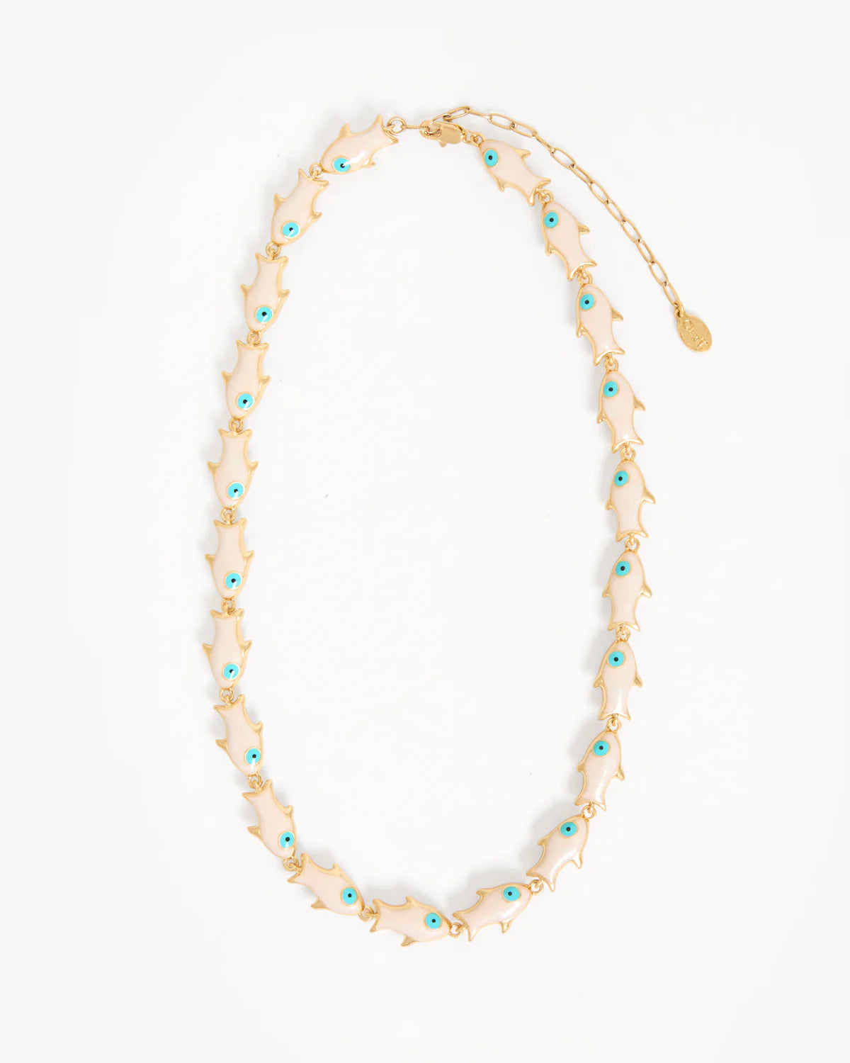 Clare V. Pearl Sardine Necklace in Cream