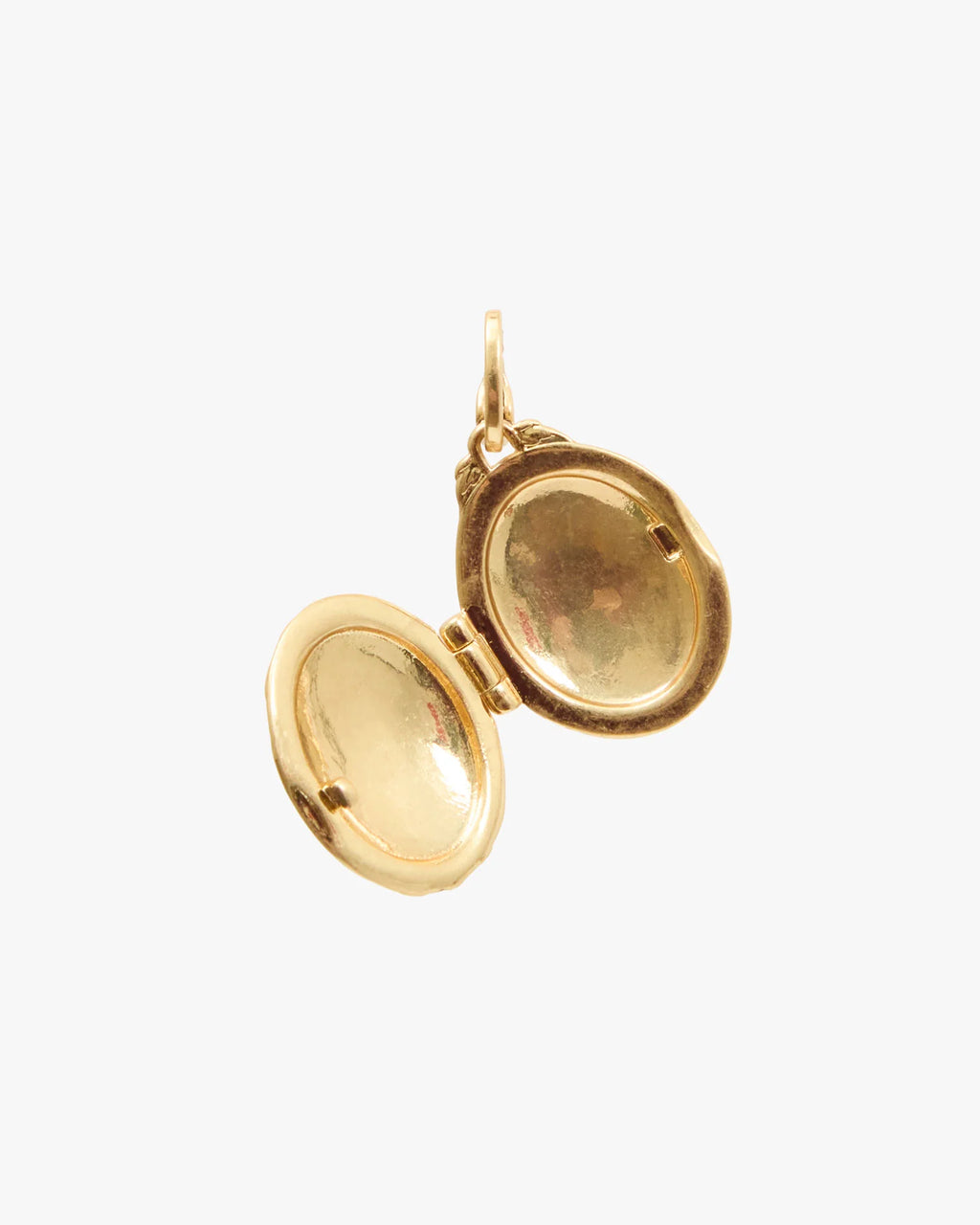 Clare V. Stripe Locket in Gold/Black Oval