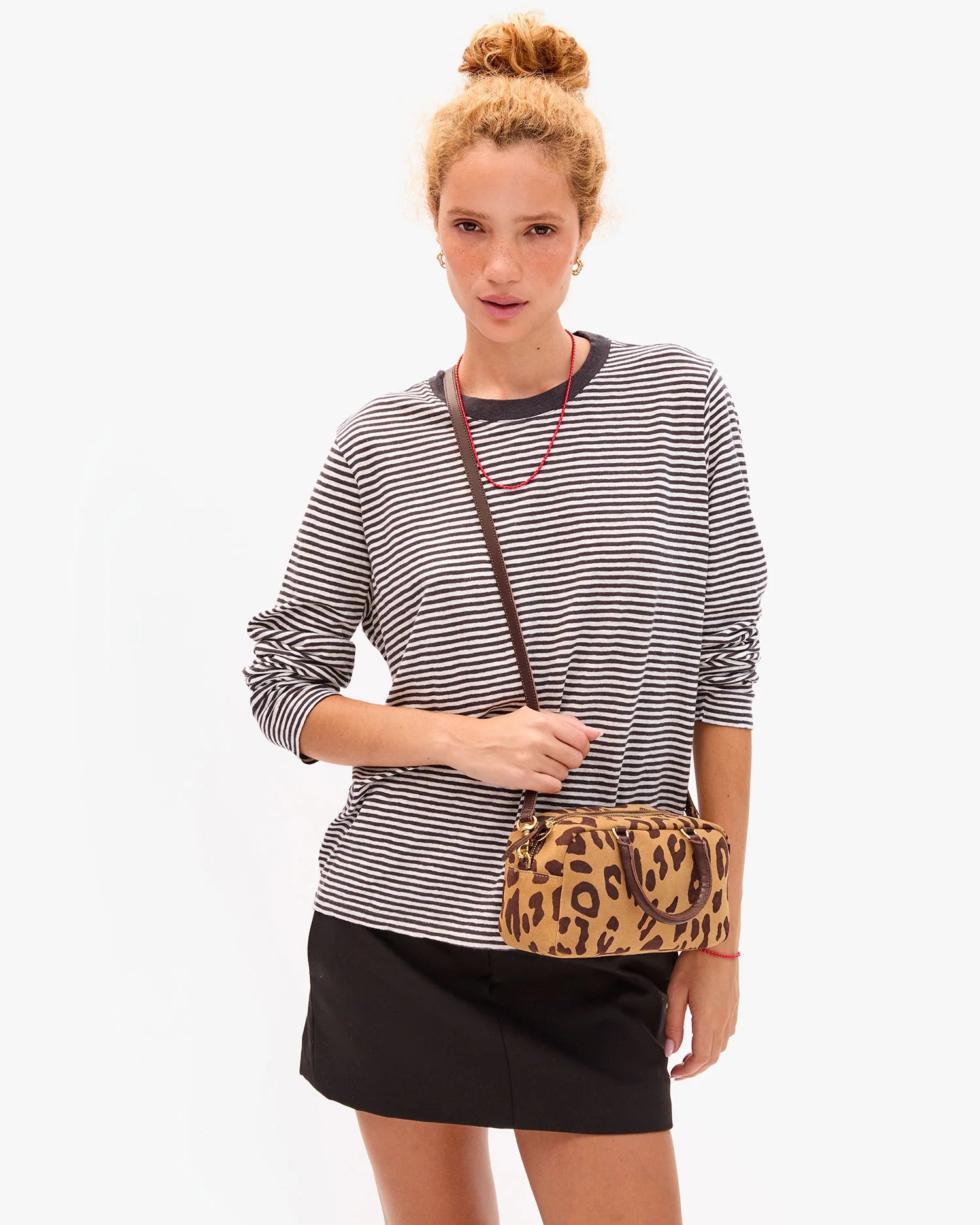 Clare V. Petite Claudine Pablo Cat Suede