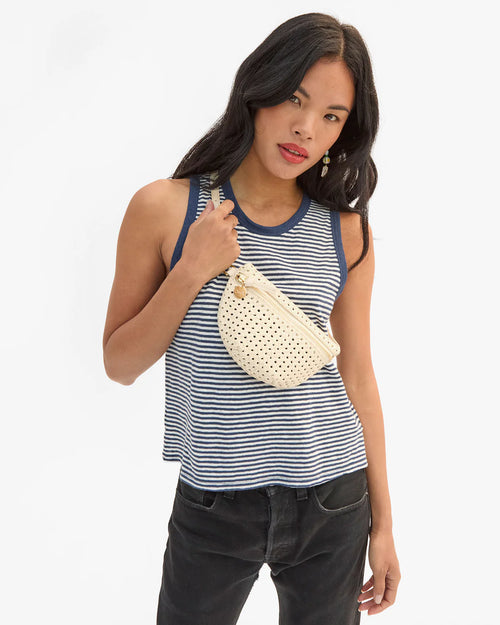 Clare V. Petite Fanny Rattan in Cream