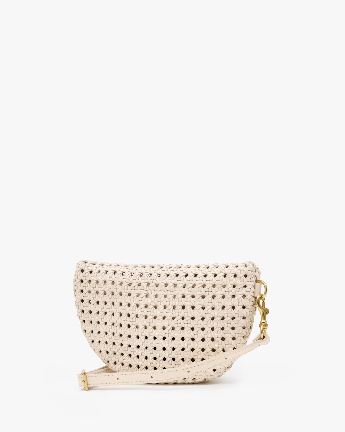 Clare V. Petite Fanny Rattan in Cream