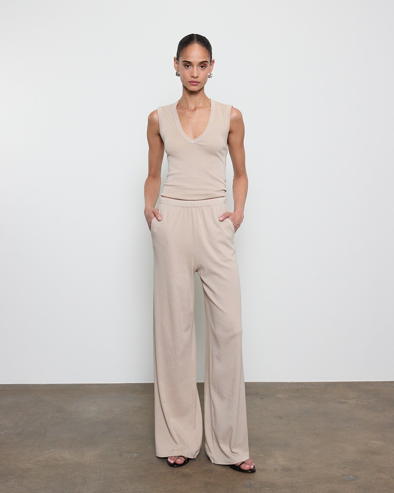 Enza Costa New Classic Sleeveless in Stone