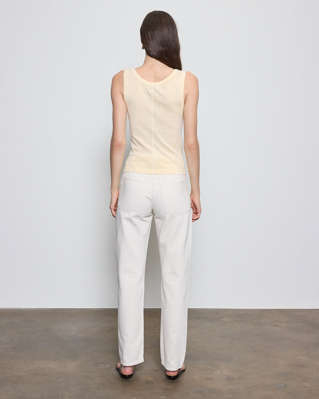 Enza Costa Supima Baby Rib Tank in Flan