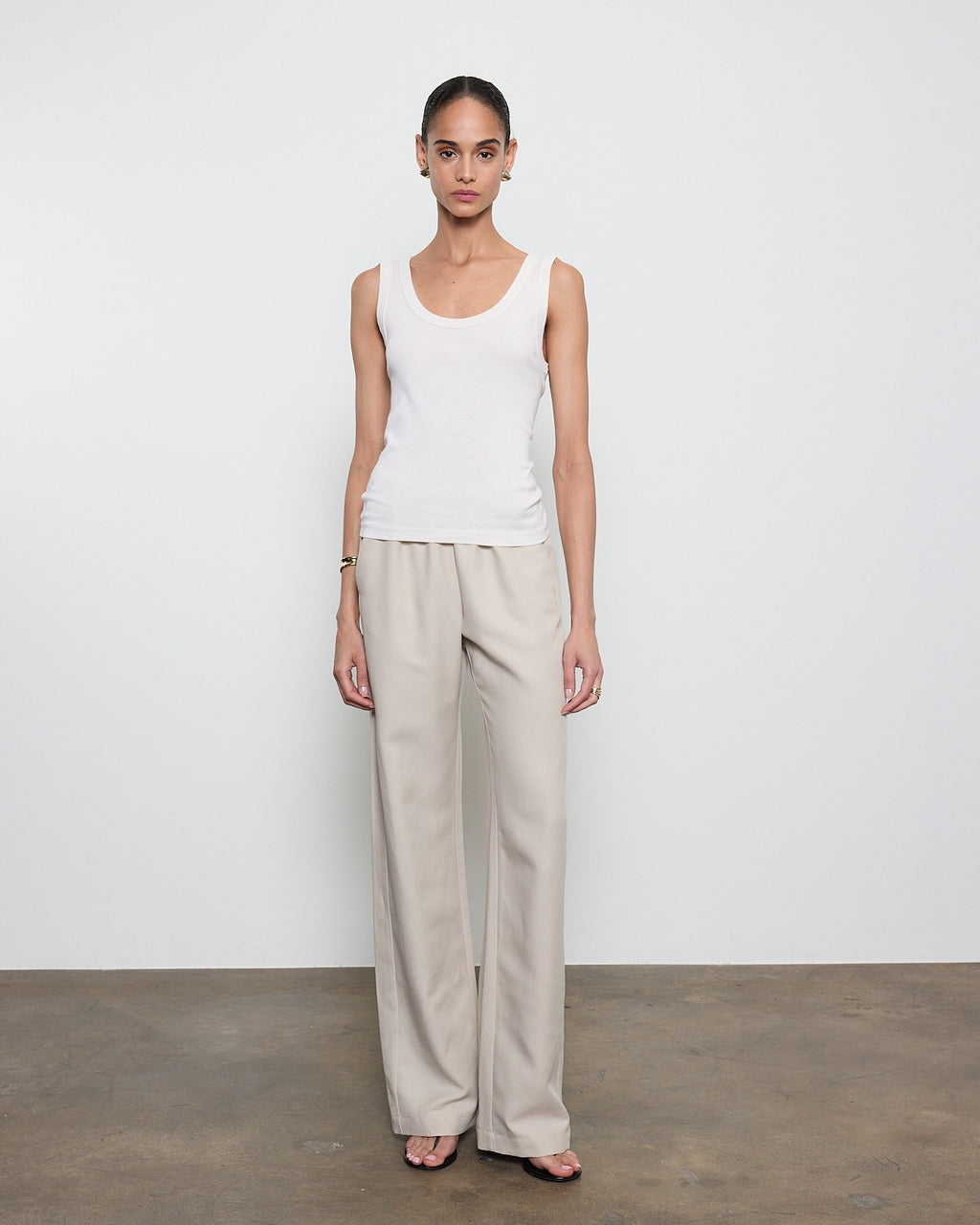 Enza Costa Twill Everywhere Pant in Stone