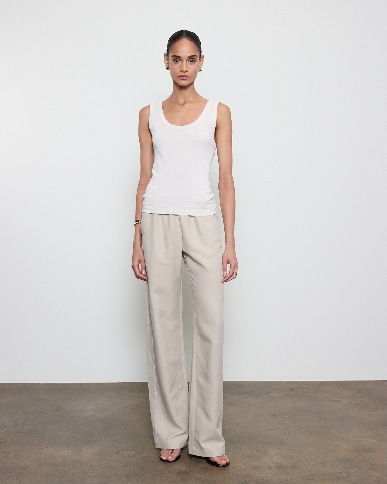 Enza Costa Twill Everywhere Pant in Stone