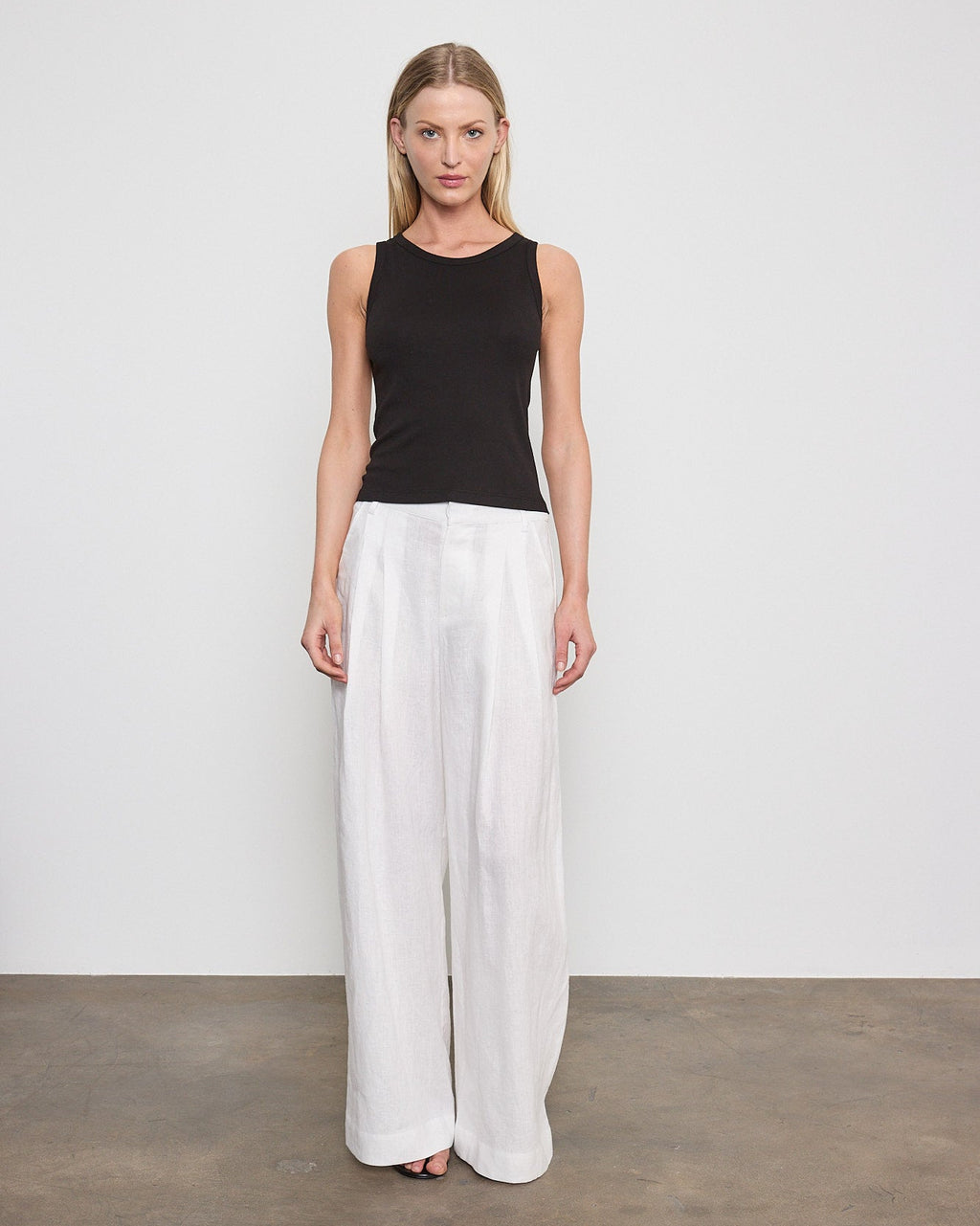 Enza Costa Linen Easy Trouser in Undyed