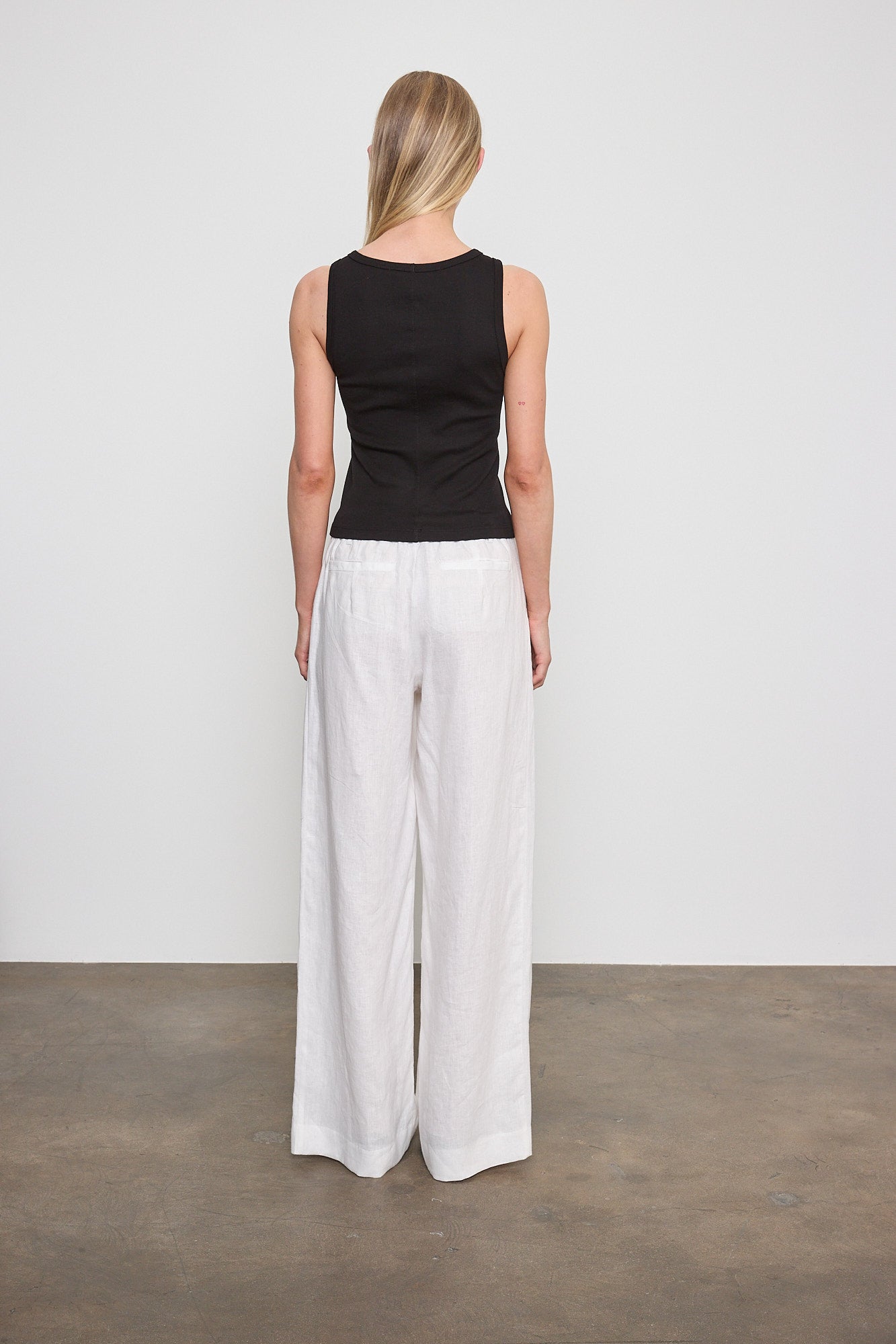 Enza Costa Linen Easy Trouser in Undyed
