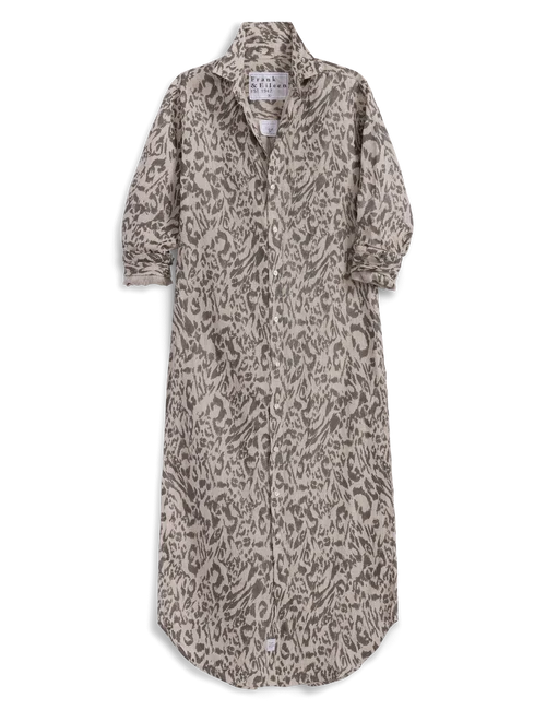 Frank & Eileen Rory Maxi Shirtdress in Glitter Animal Print