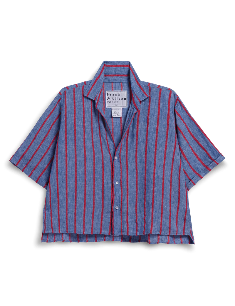 Frank & Eileen Rosie Shirt in Blue Red Stripe