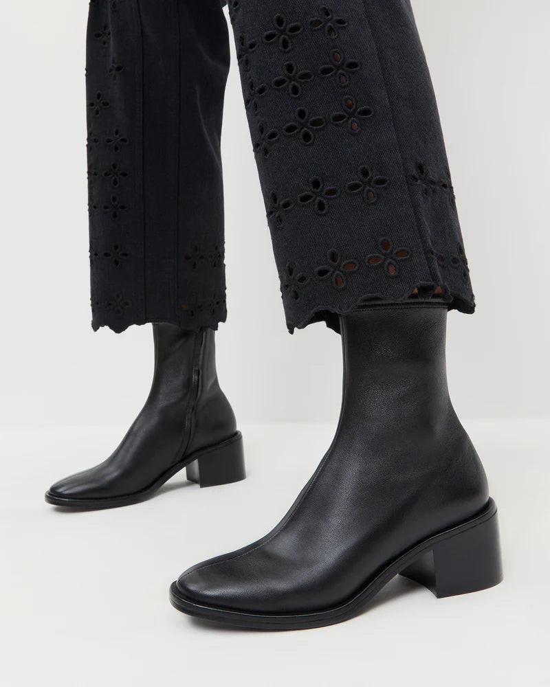 Loeffler Randall Roxy Stretch Ankle Bootie With Block Heel