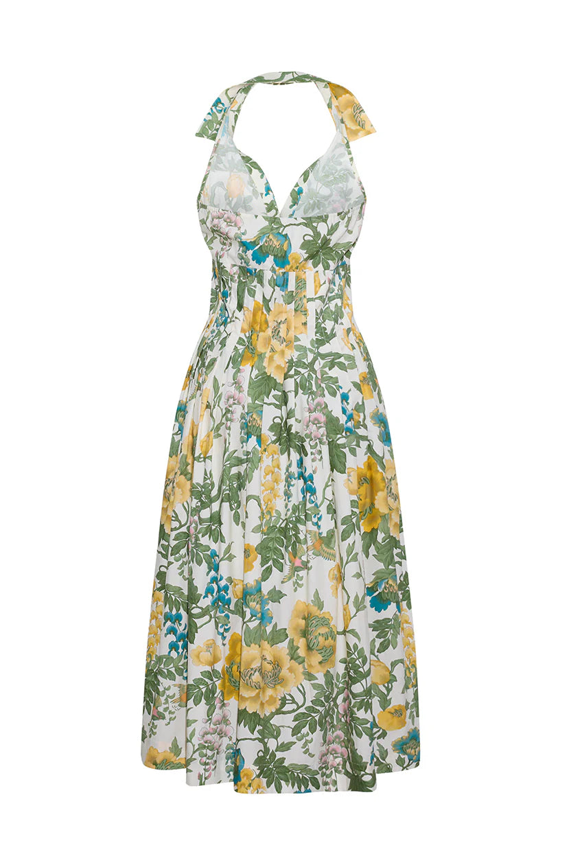 Cara Cara Rashida Dress in Flora Meadow Ivory