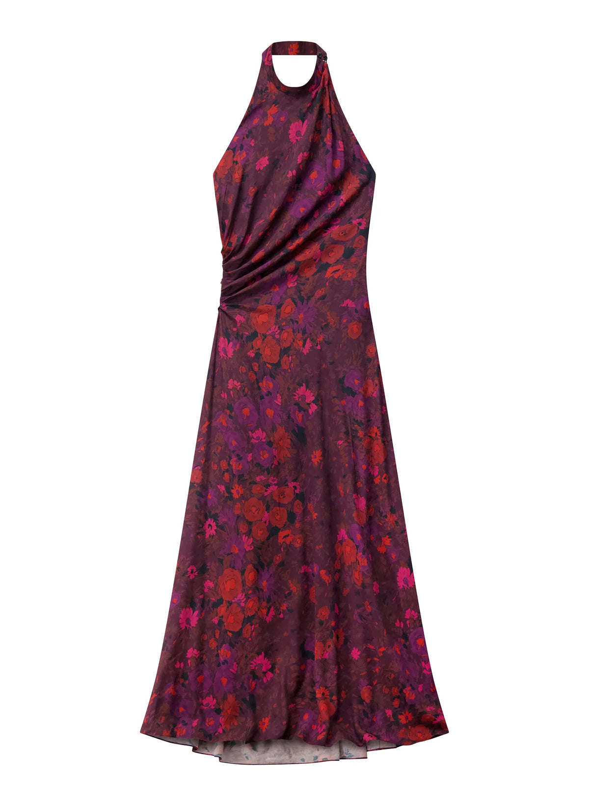 A.L.C. Scarlett Gown in Deep Mulberry Multi