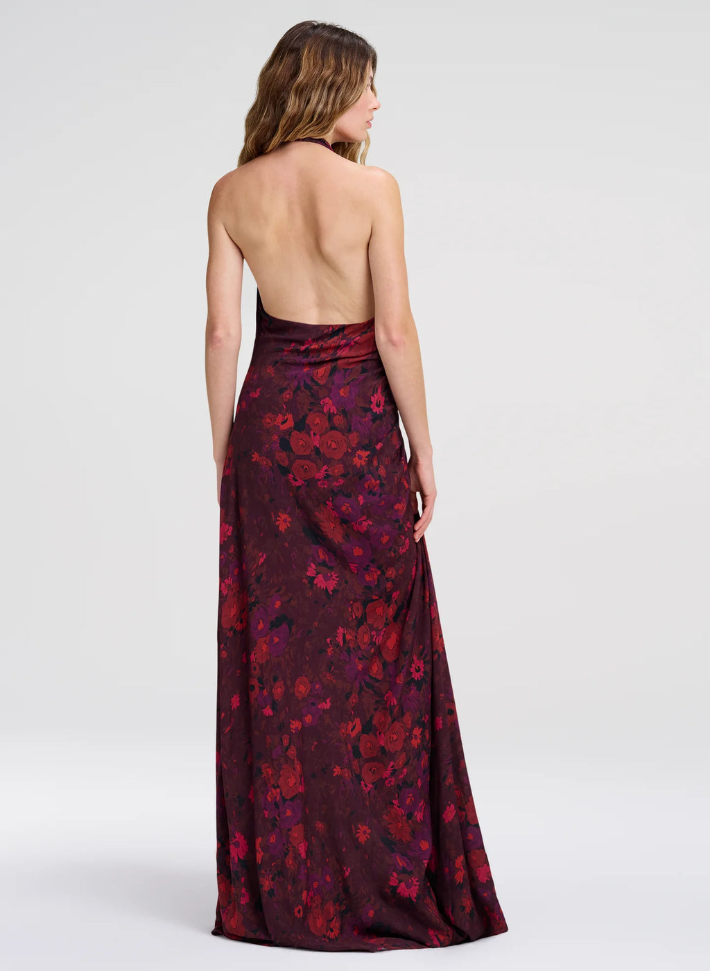 A.L.C. Scarlett Gown in Deep Mulberry Multi