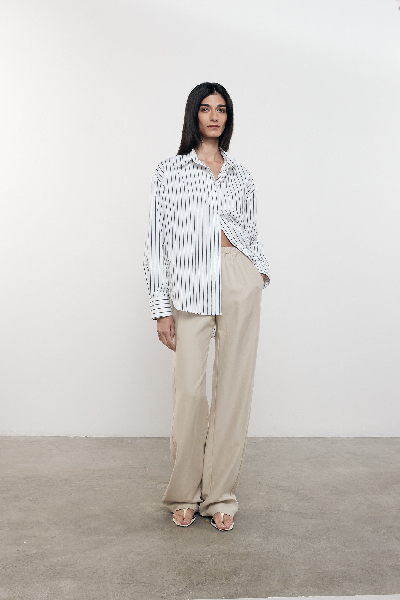 Enza Costa Twill Everywhere Pant in Stone