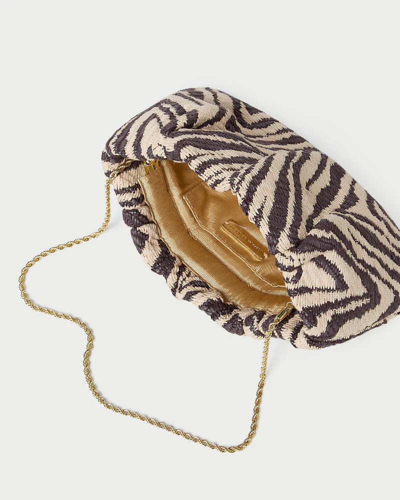 Loeffler Randall Serena Zebra Gathered Clutch