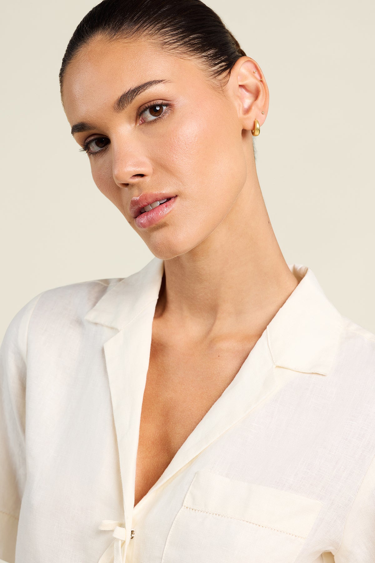 Trovata Inez Shirt in Ivory
