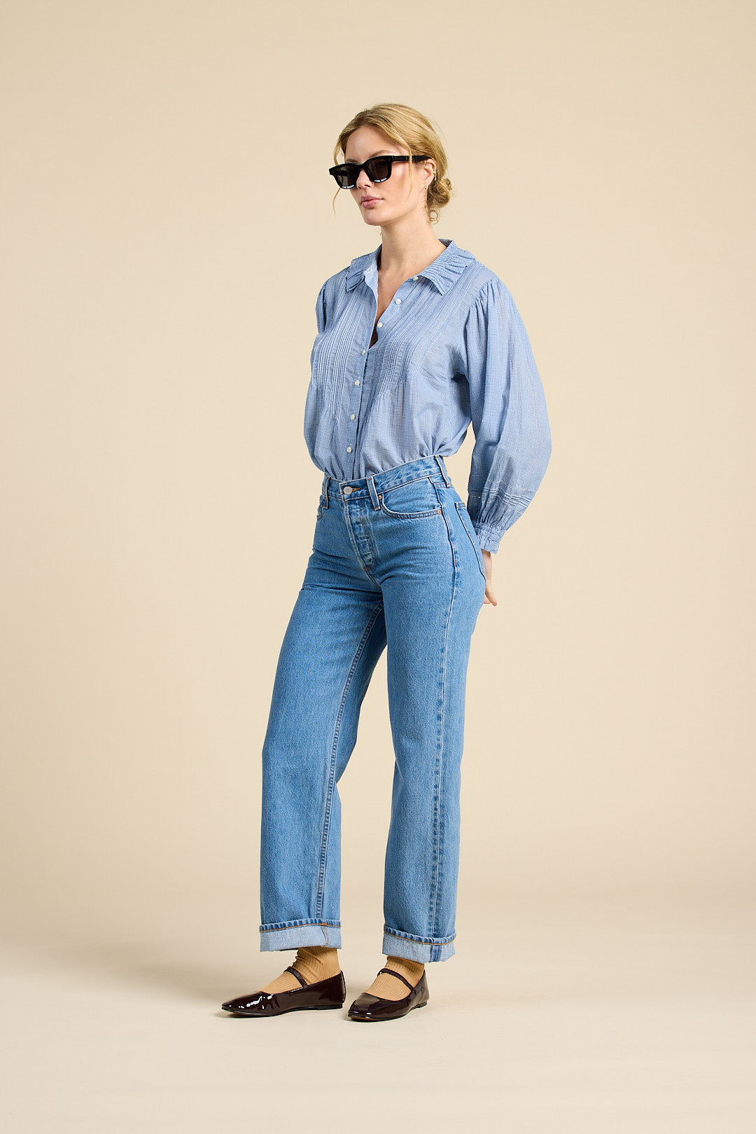 Trovata Francesca Blouse in Seabrook Gingham