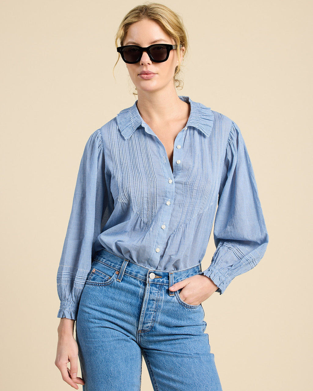Trovata Francesca Blouse in Seabrook Gingham