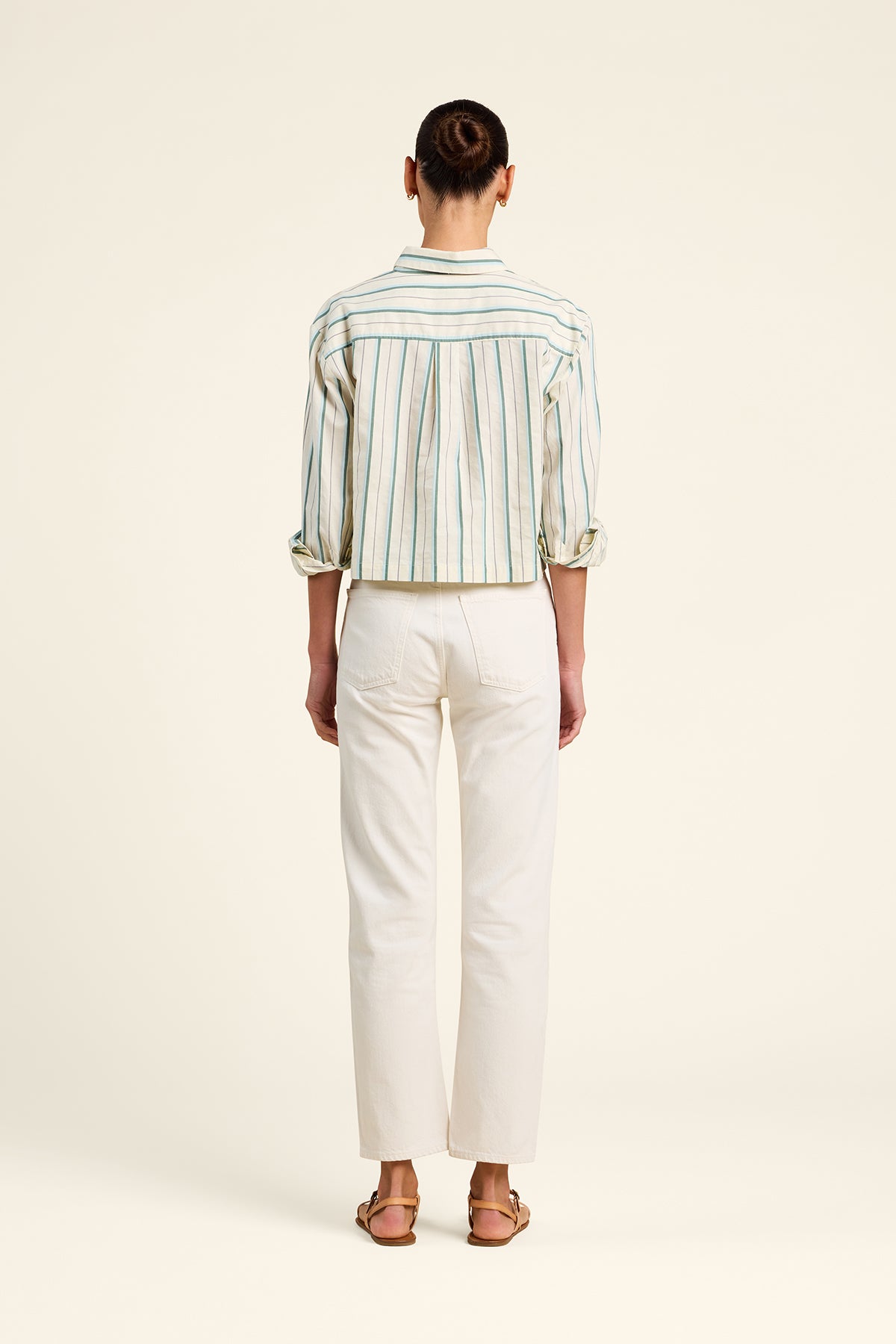 Trovata Nessa Shirt in Verde Stripes