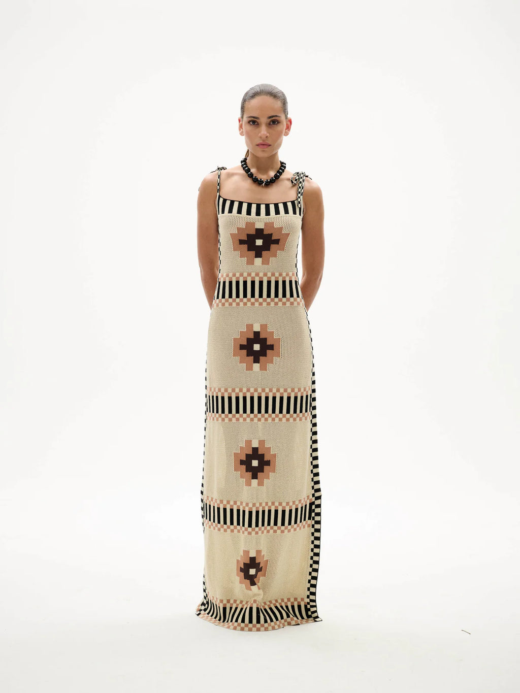 Carolina K Cara Chacana Dress in Brown Multicolor