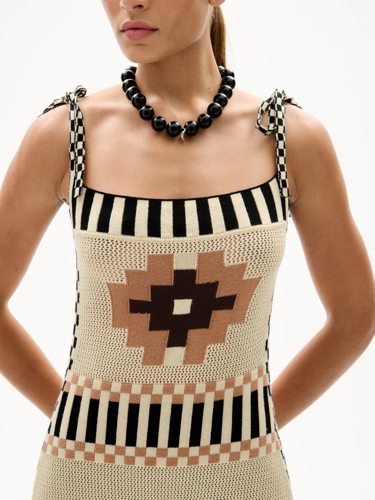Carolina K Cara Chacana Dress in Brown Multicolor