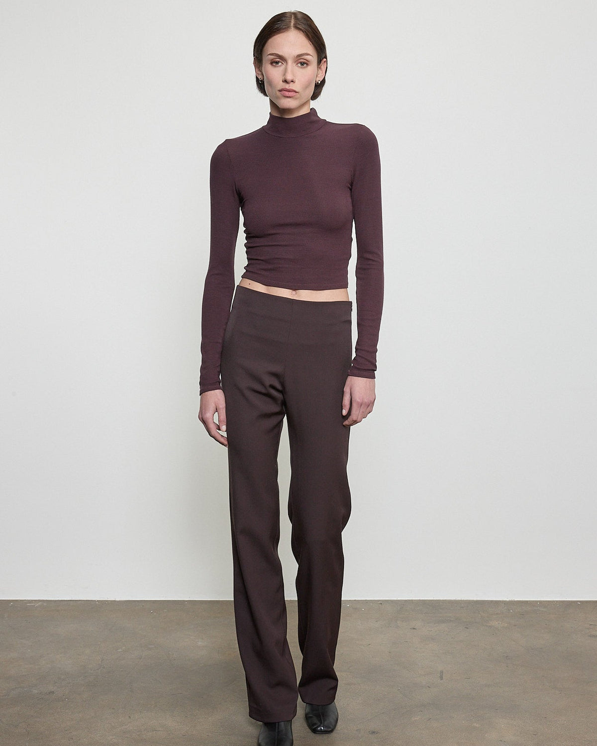 Enza Costa The Foundation Pant in Aubergine