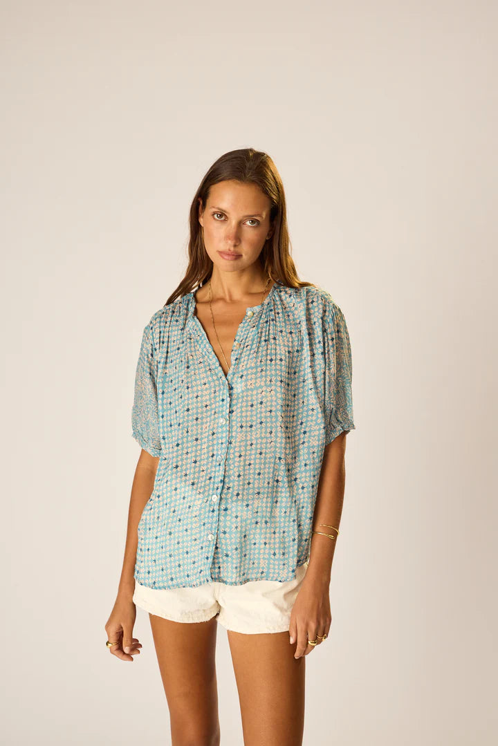 Natalie Martin Violet Top in Delphi Sky
