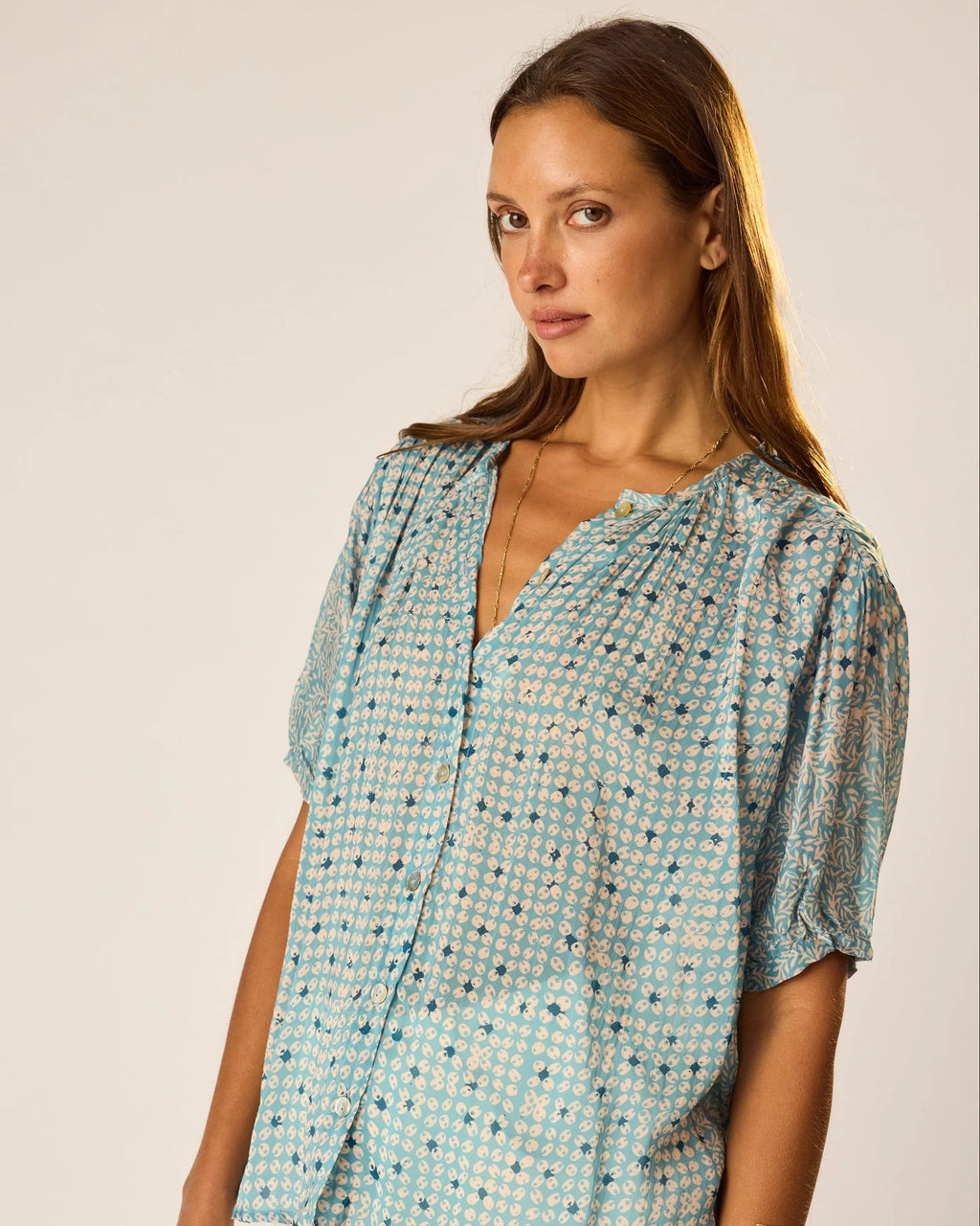 Natalie Martin Violet Top in Delphi Sky