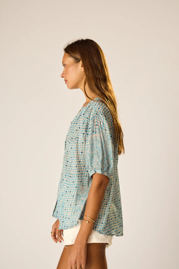 Natalie Martin Violet Top in Delphi Sky
