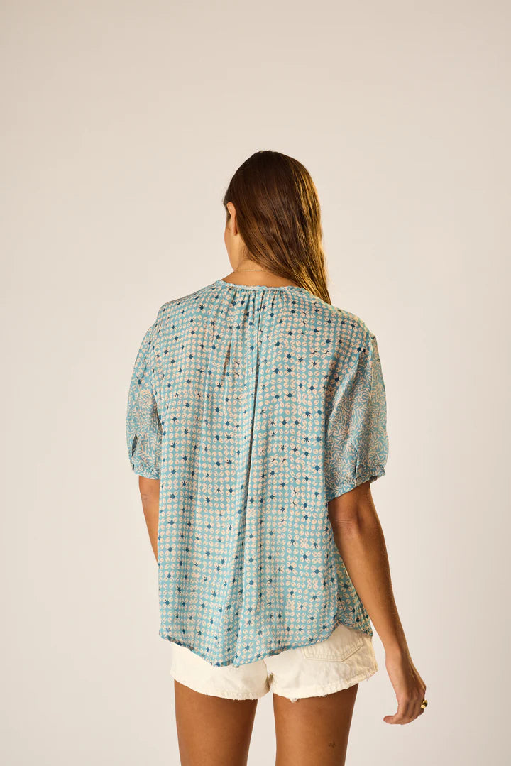 Natalie Martin Violet Top in Delphi Sky