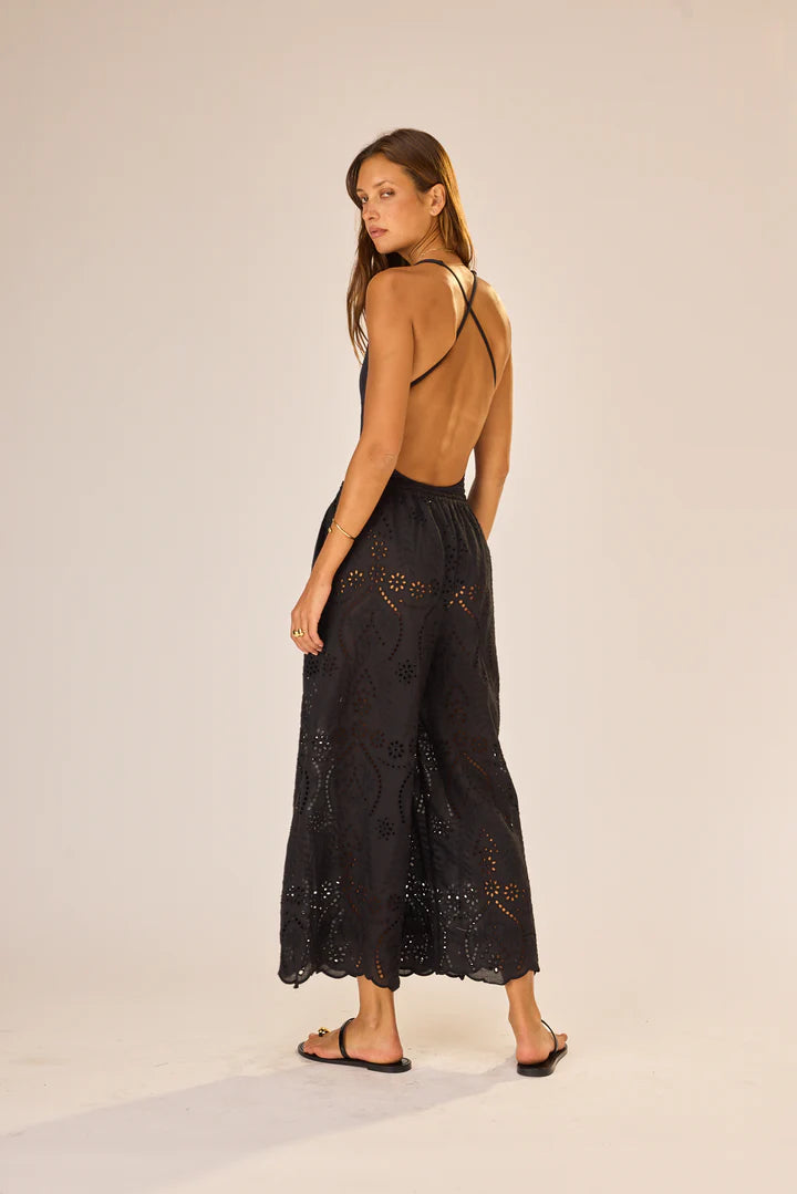 Natalie Martin Lauren Pant in Athena Embroidery Black